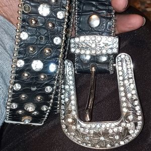 Y2k rhinestone and crystal belt
